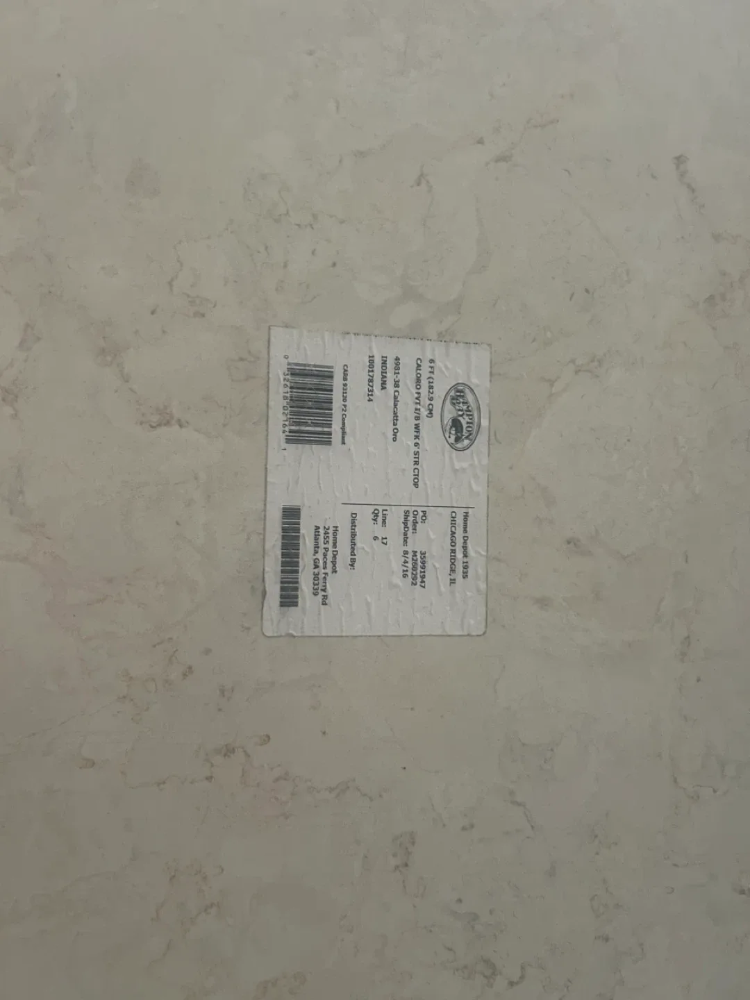 Veranda 6 FT (1.82M) CN Calacatta Div