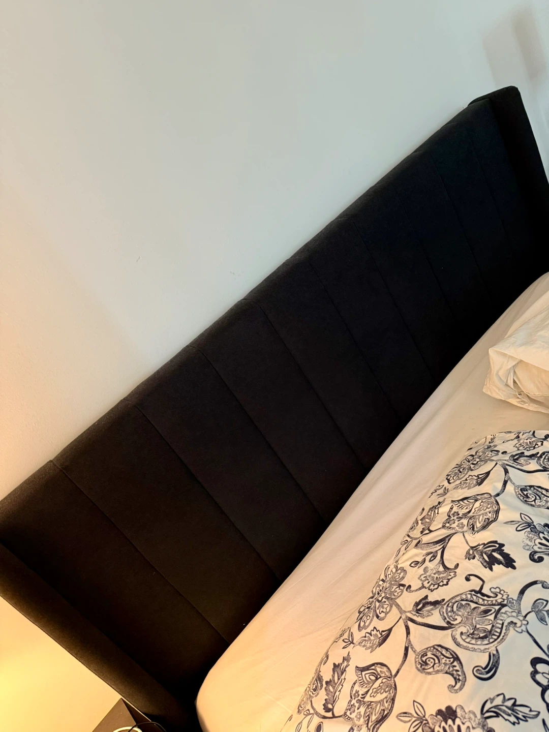 Assembled Black Upholstered Platform Bed Frame - photo 2