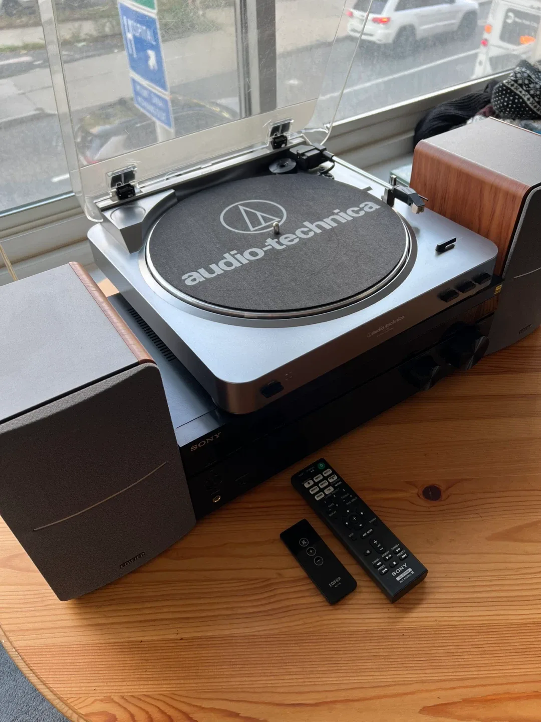 Audio-Technica Turntable & Edifier R1280T Speakers thumbnail