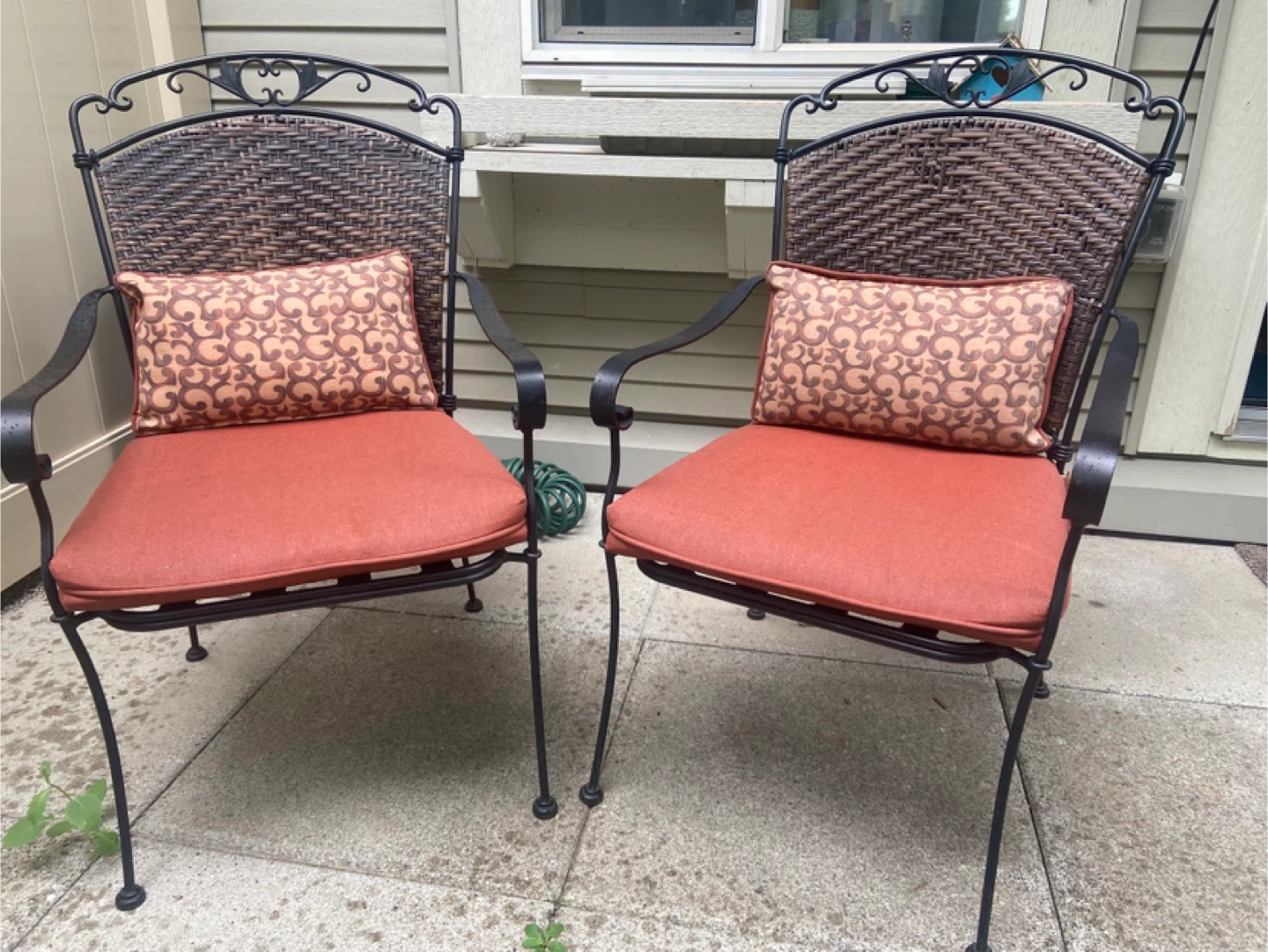 Patio Chairs with Cushions (Set of 2)