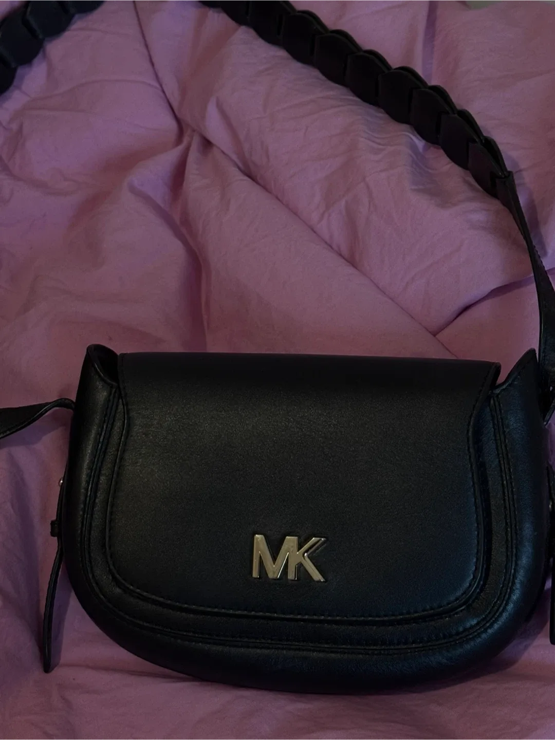 Michael Kors Leather Crossbody Bag Black image indicator(2)
