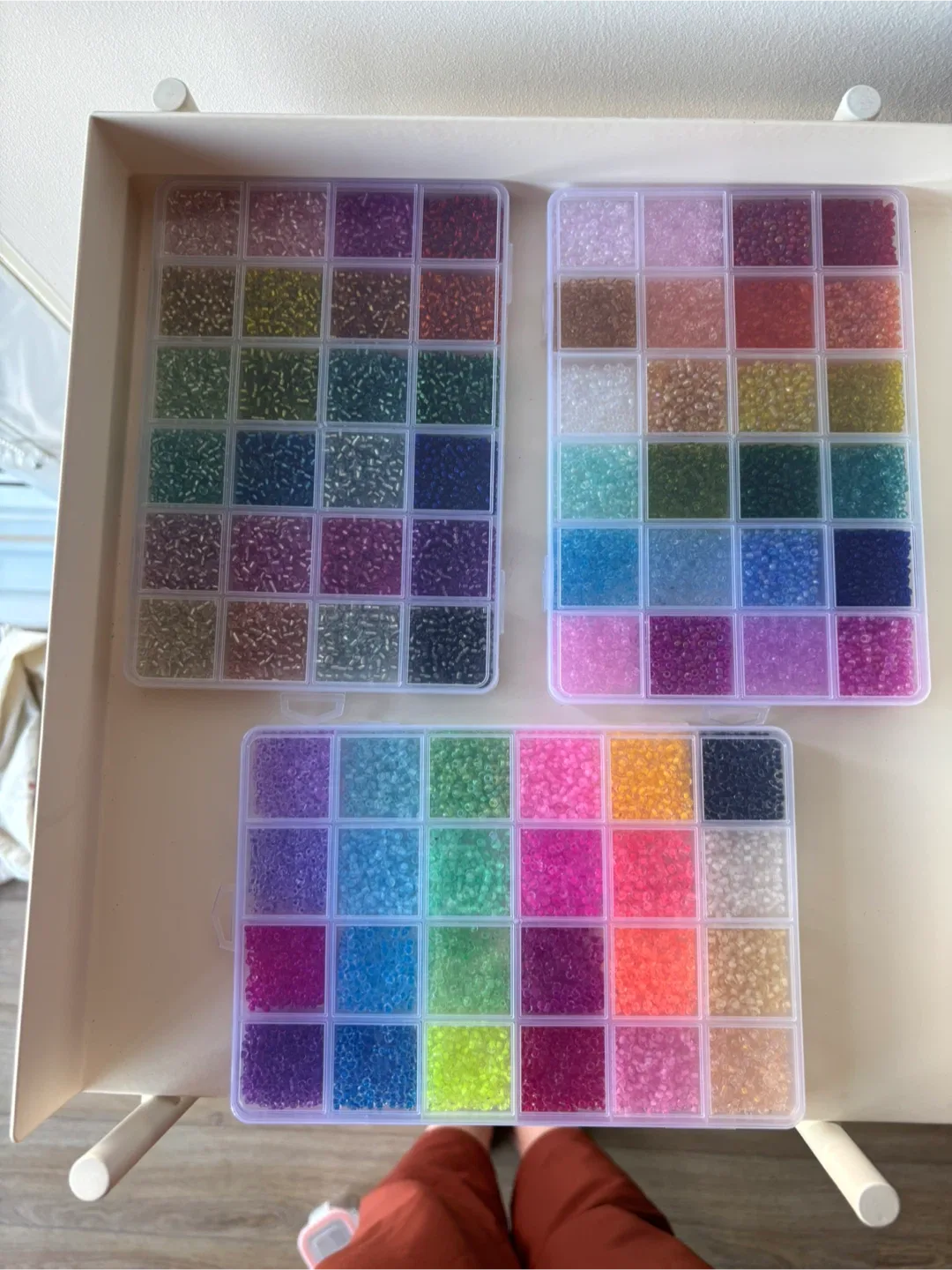 3mm Seed Beads in Organizer Case for DIY Jewelry Making Crafting thumbnail