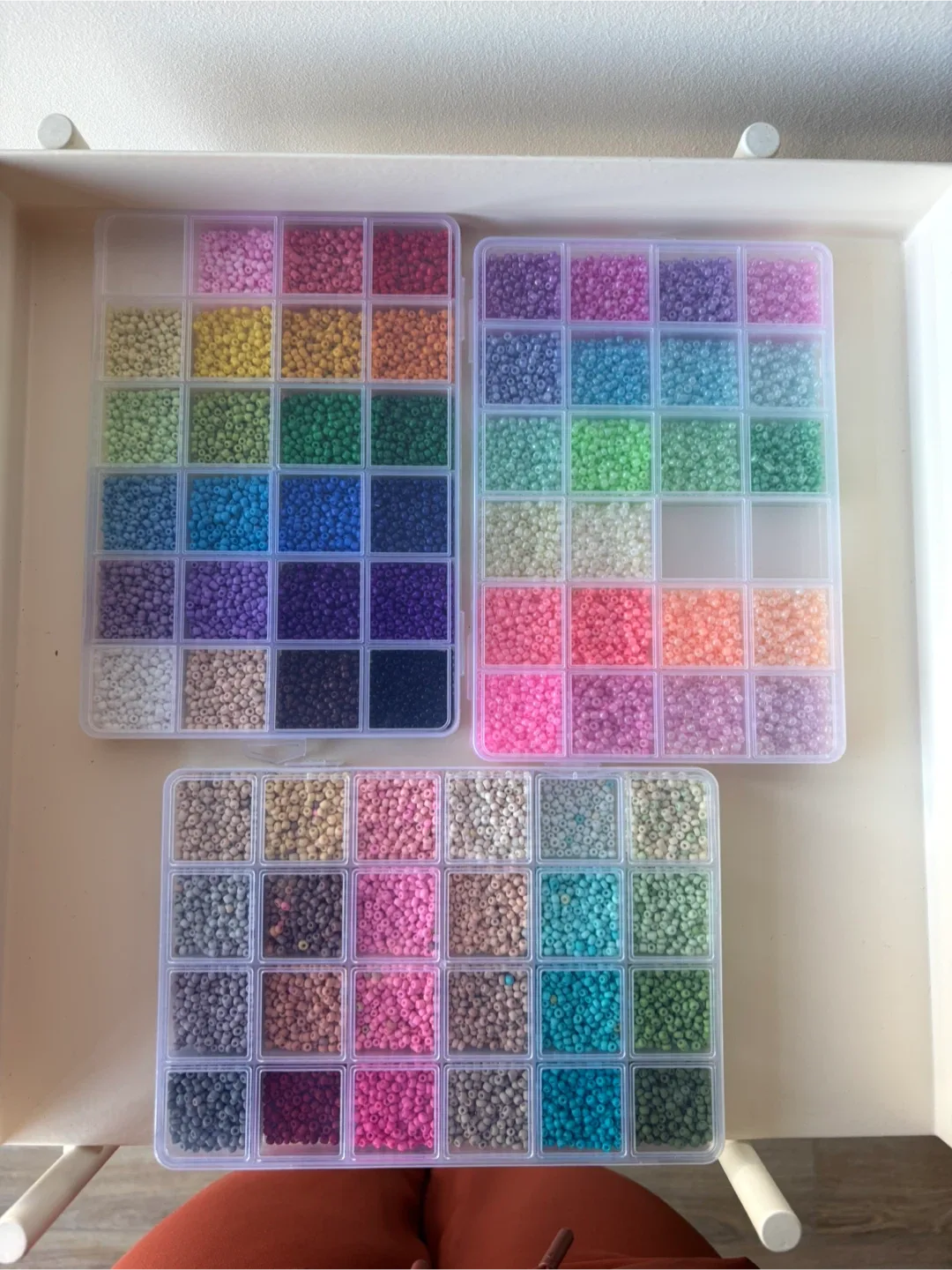 3mm Seed Beads in Organizer Box for DIY Jewellery Making thumbnail
