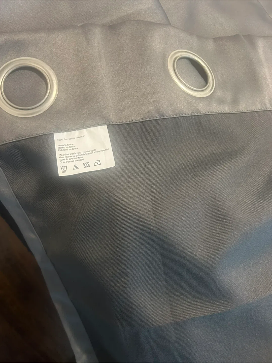 Silver Grey satin Curtain Set image indicator(2)