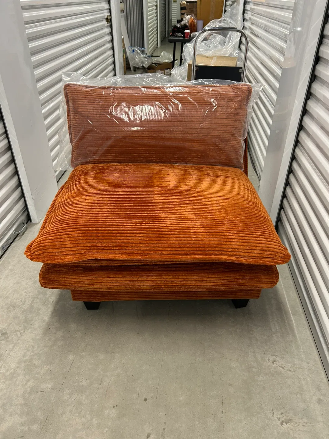 Brand New Orange Corduroy Chair Pillow Seat thumbnail