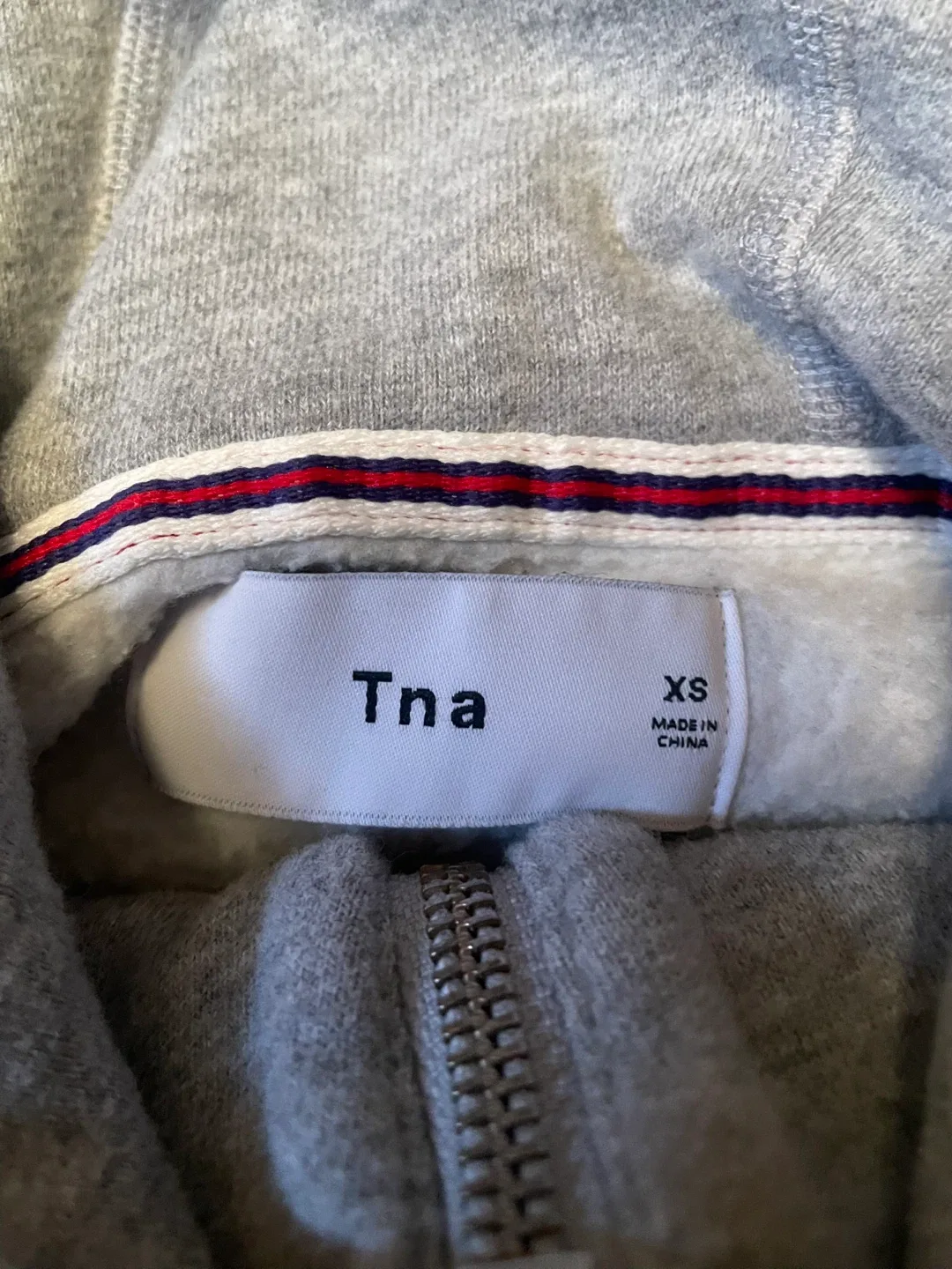 Tna Grey Zip-Up Hoodie - Size XS image indicator(2)