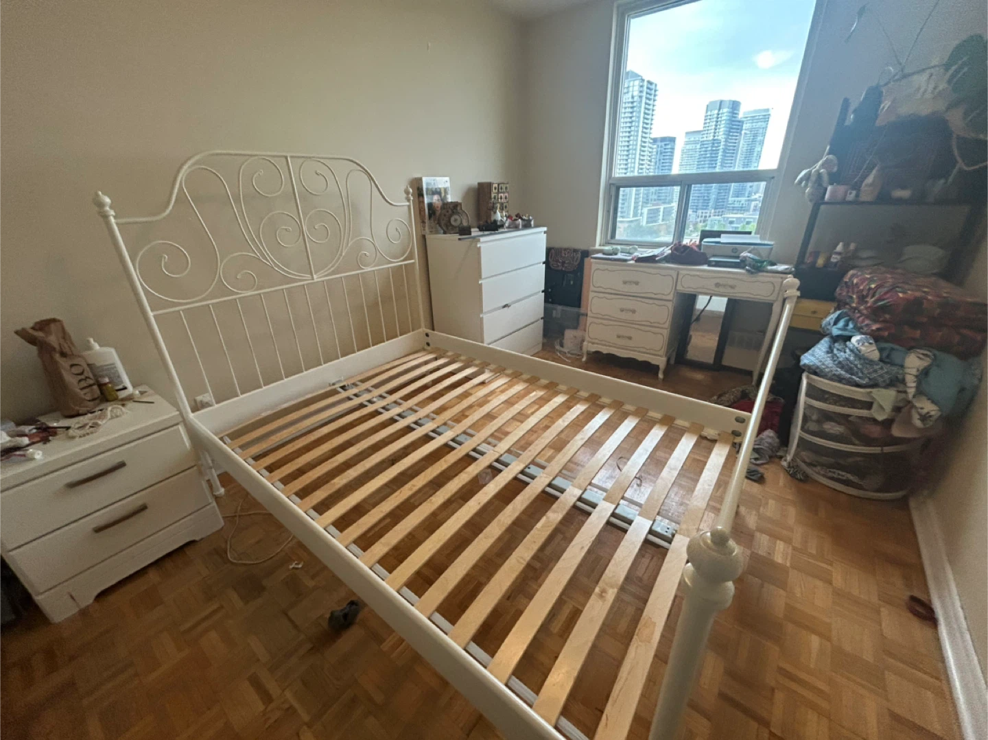 White Metal Bed Frame