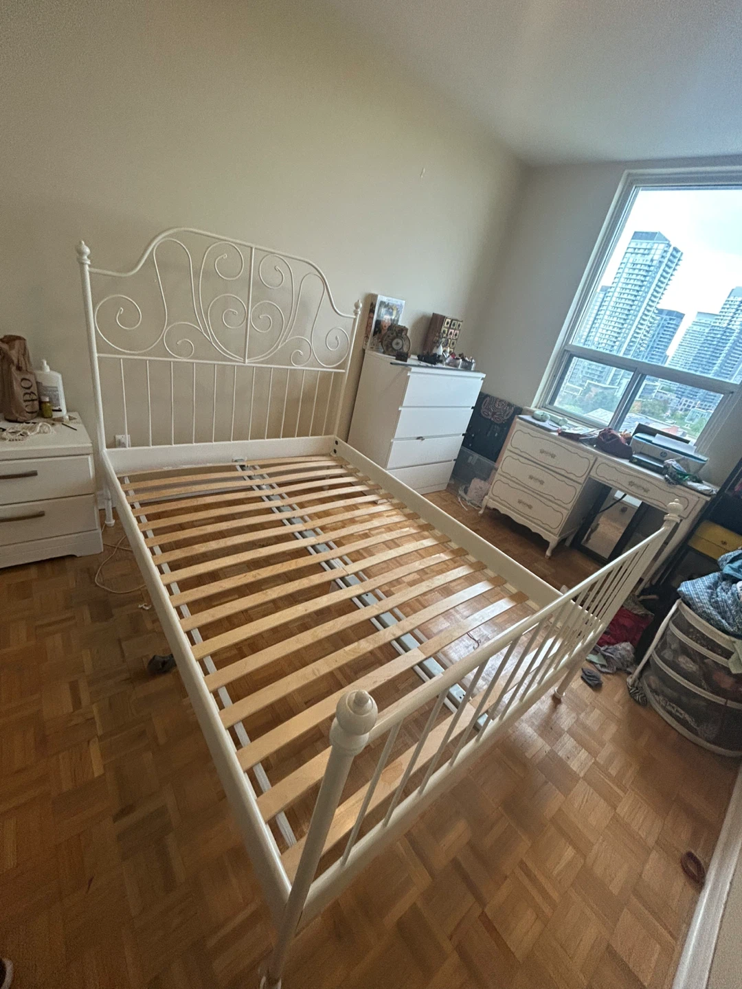 White Metal Bed Frame - photo 3