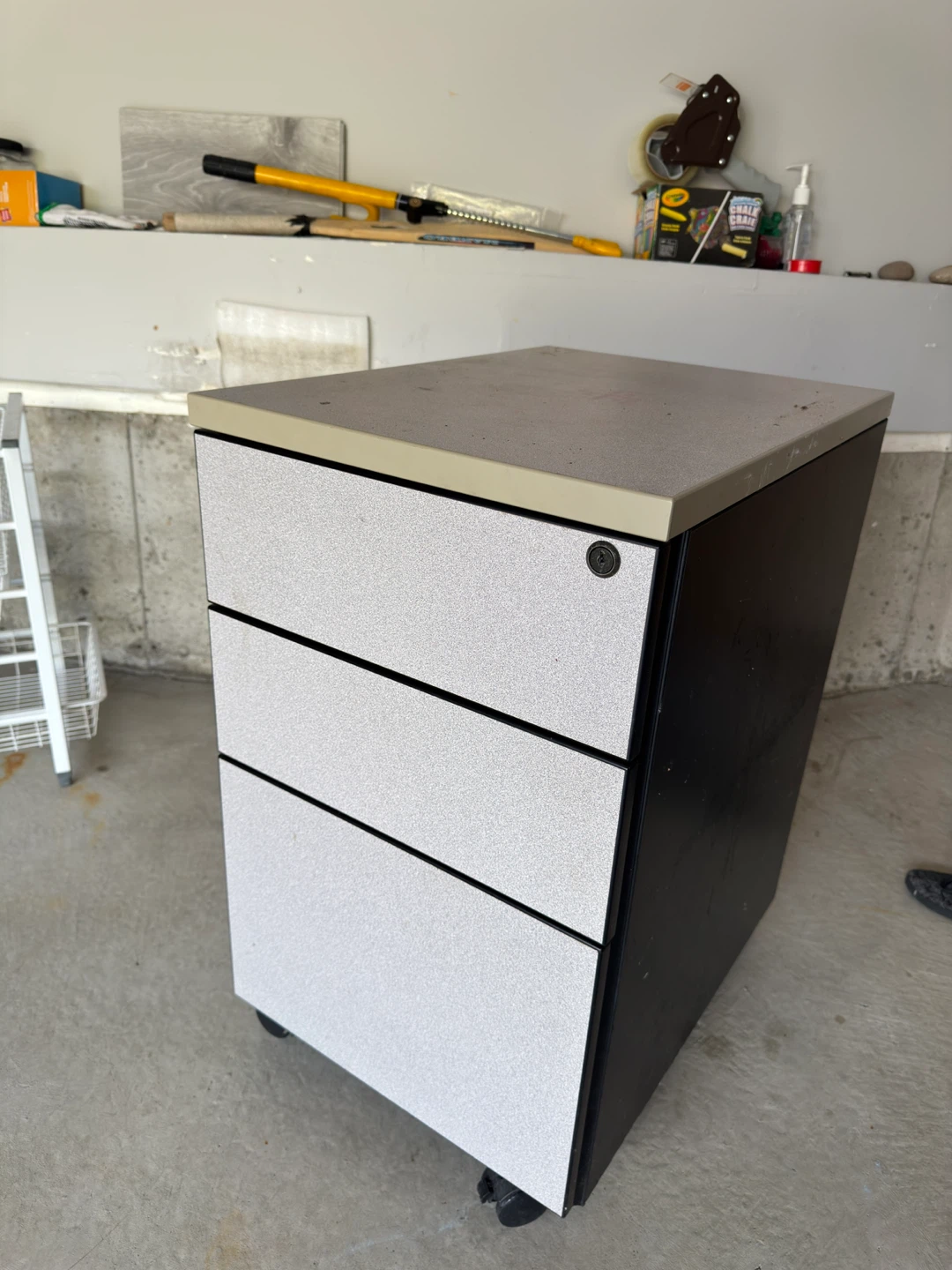 Side or corner table with cabinet