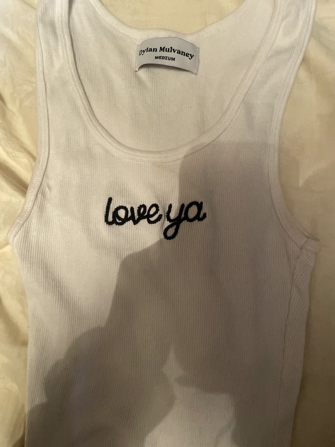 Dylan Mulvaney White Tank Top - Size Medium thumbnail