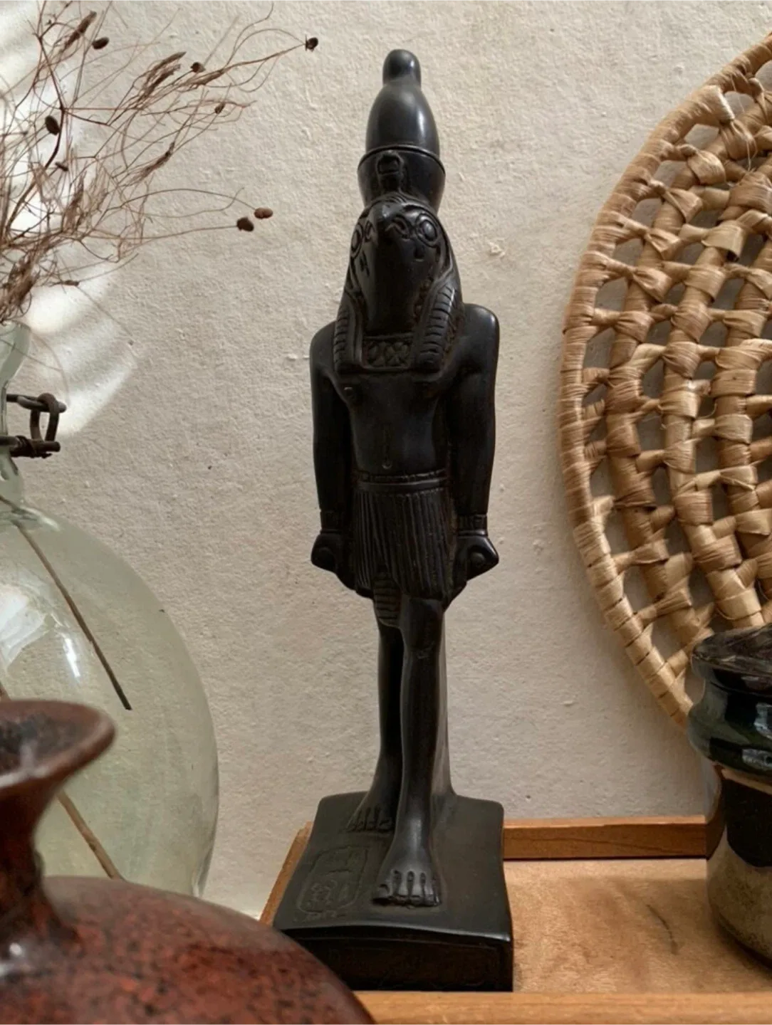Vintage Horus Statue, Egyptian Decor thumbnail