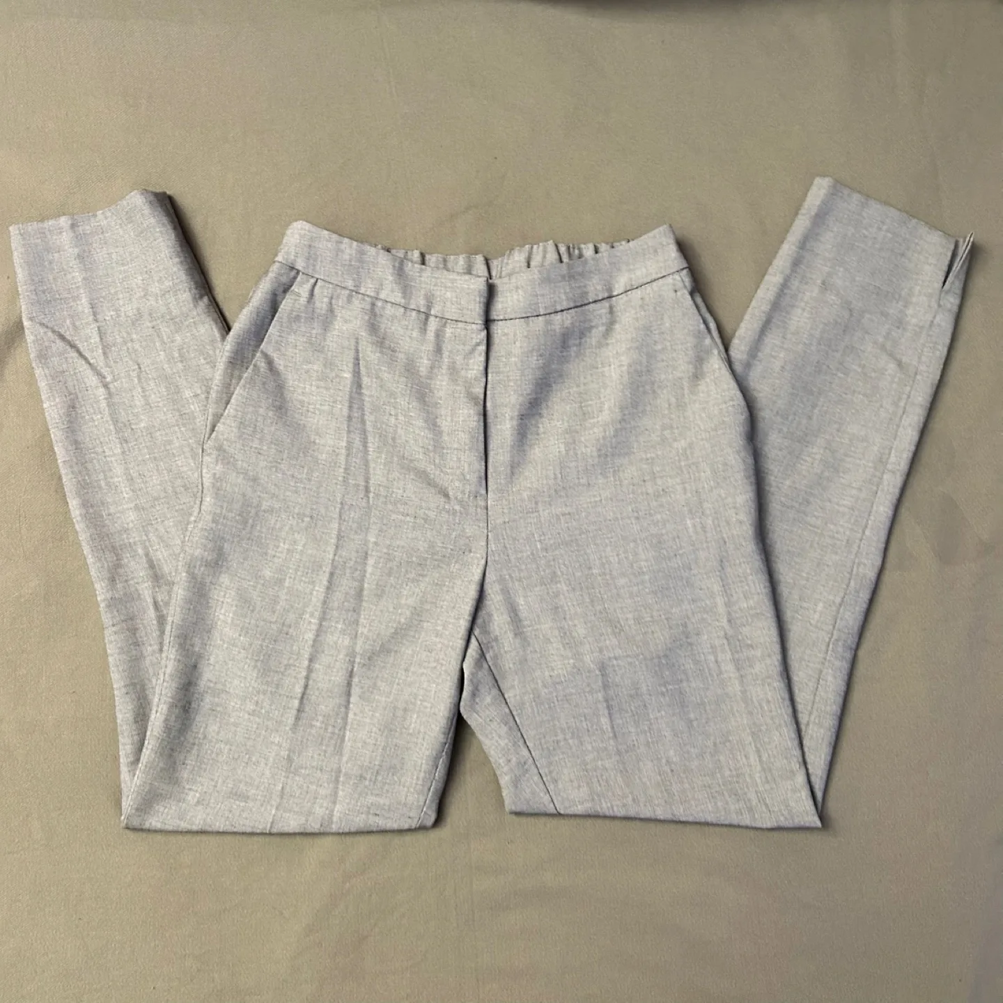 H&M Grey Elastic Waist Pants thumbnail