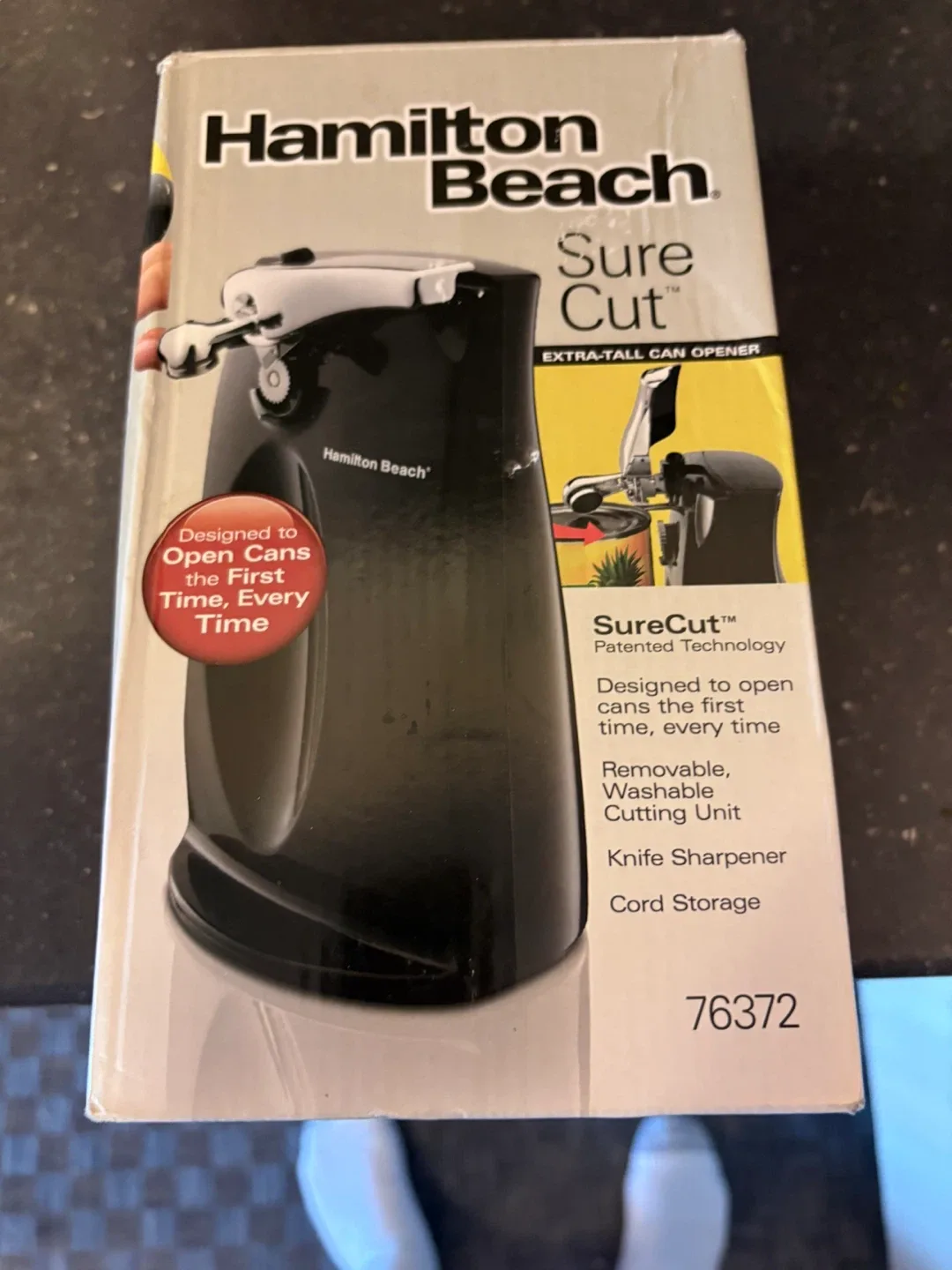Hamilton Beach SureCut Extra-Tall Can Opener - Black thumbnail