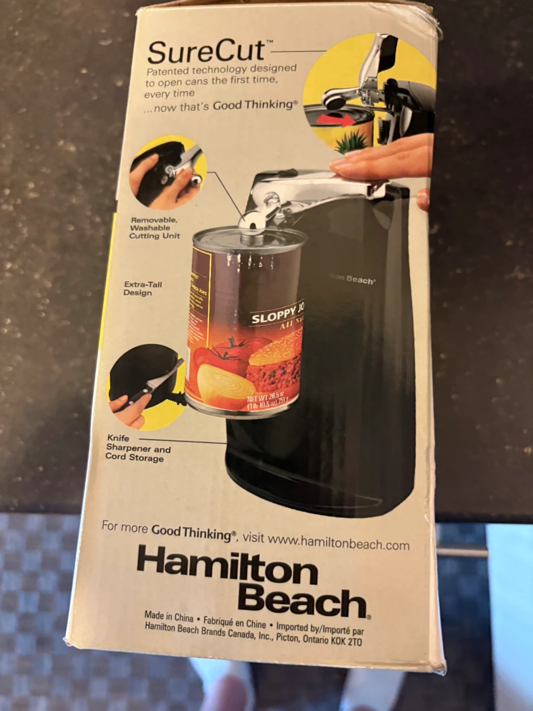 Hamilton Beach SureCut Extra-Tall Can Opener - Black - photo 2