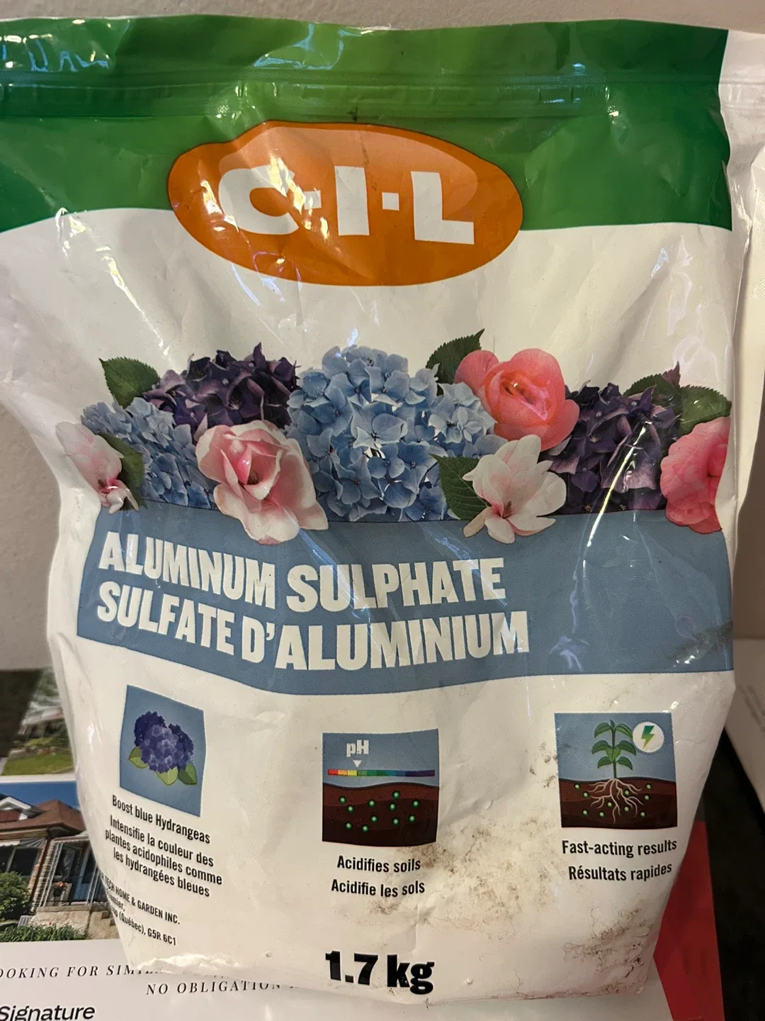 Hydrangeas plant Aluminum Sulfate 1.7 kilo garden acidifier soil thumbnail