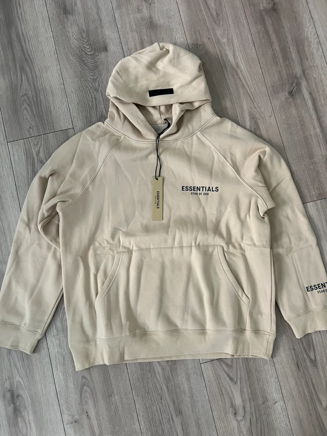 Essentials Fear of God Beige Hoodie