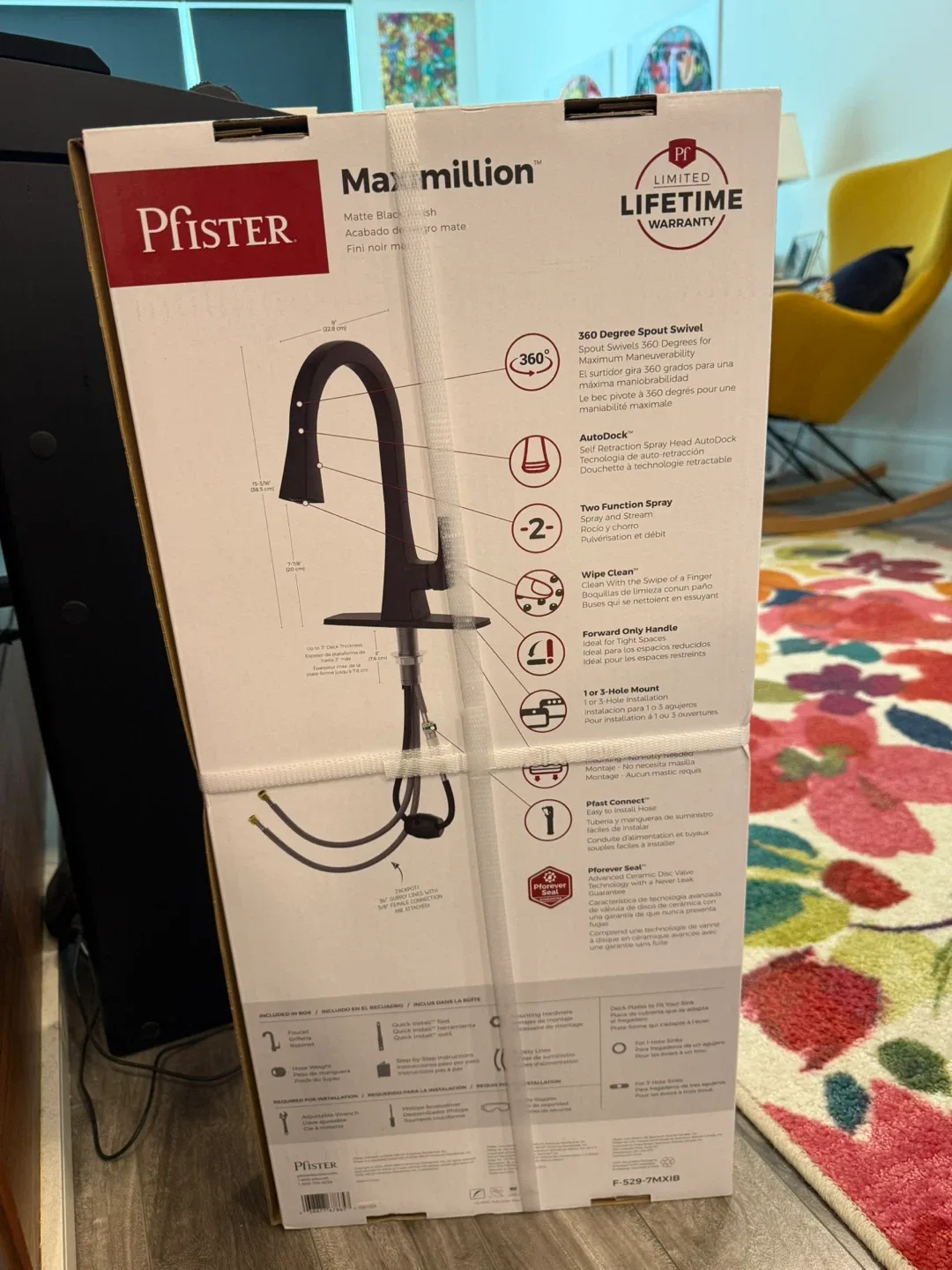Pfister Maximmilion Matte Black Kitchen Faucet - New image indicator(5)