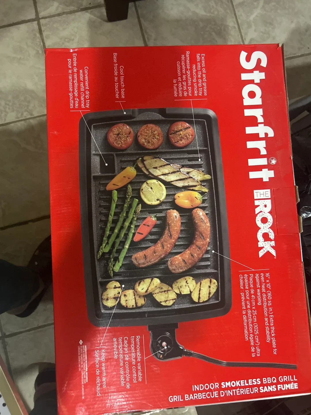 Starfrit The Rock Indoor Smokeless BBQ Grill - New in Box! thumbnail