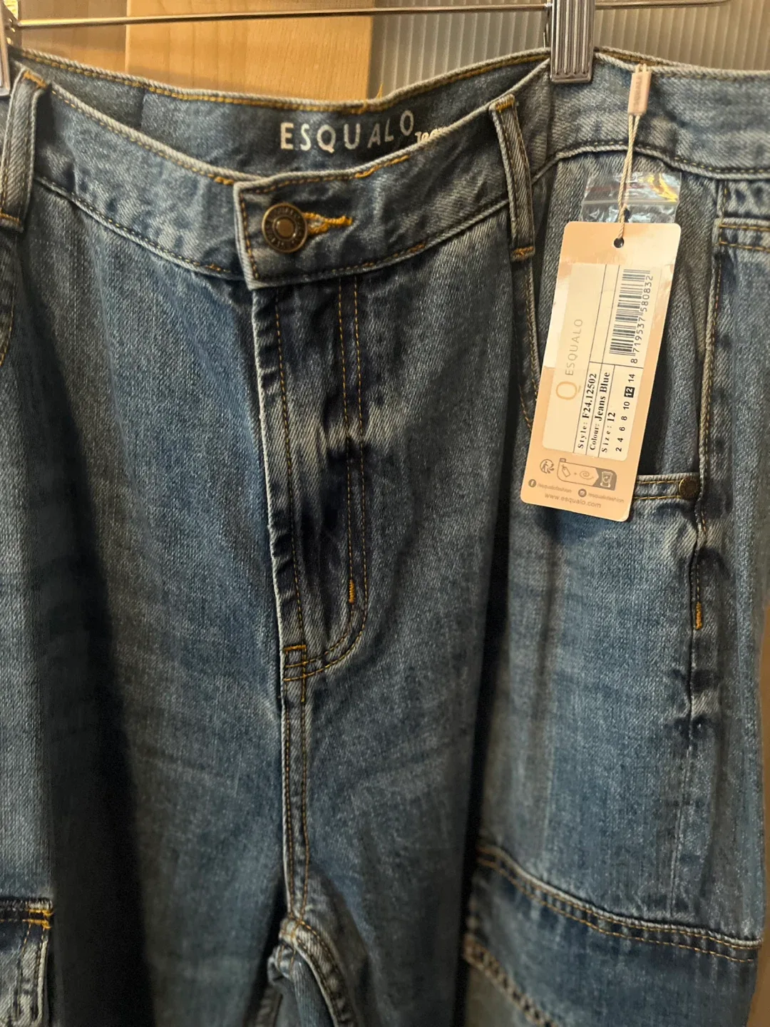 EQUALO Cargo Jeans Blue,12, $129 value, brand new with tags image indicator(10)
