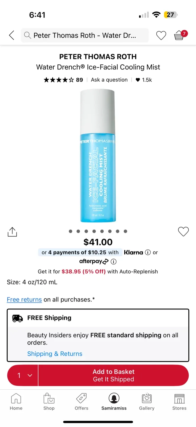 Peter Thomas Roth Water Drench Ice-Facial Cooling Mist image indicator(2)