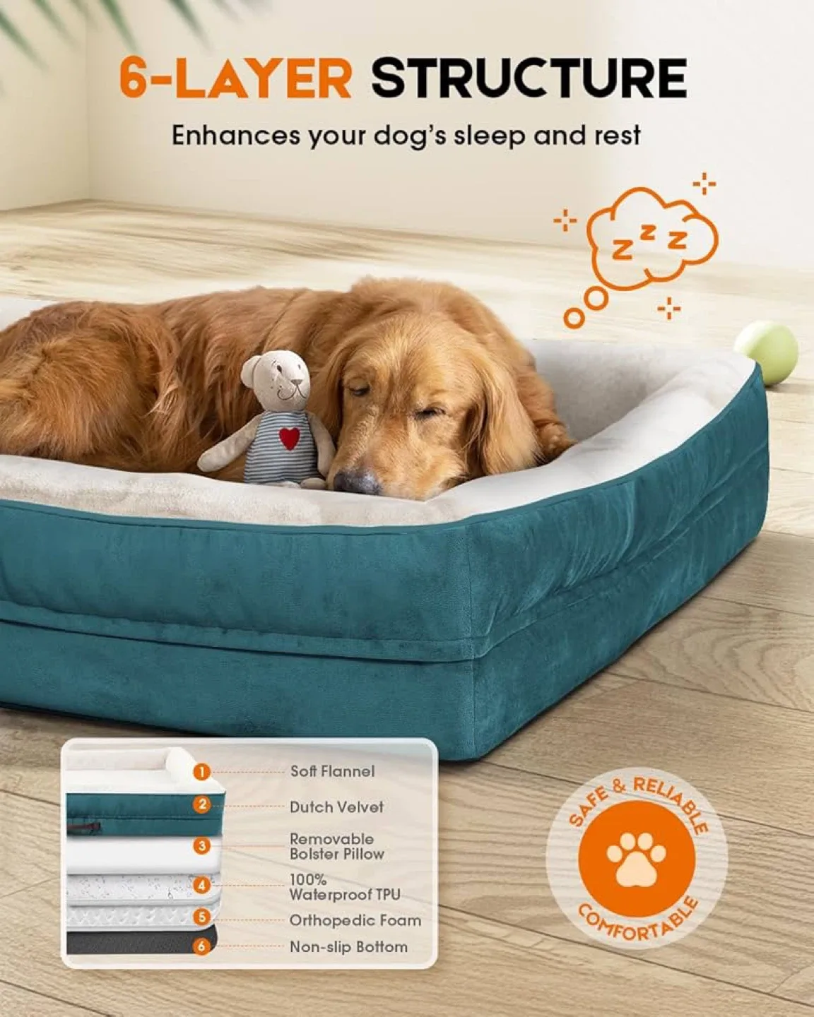 Upvilla Orthopedic Dog Bed - Medium BNIB thumbnail