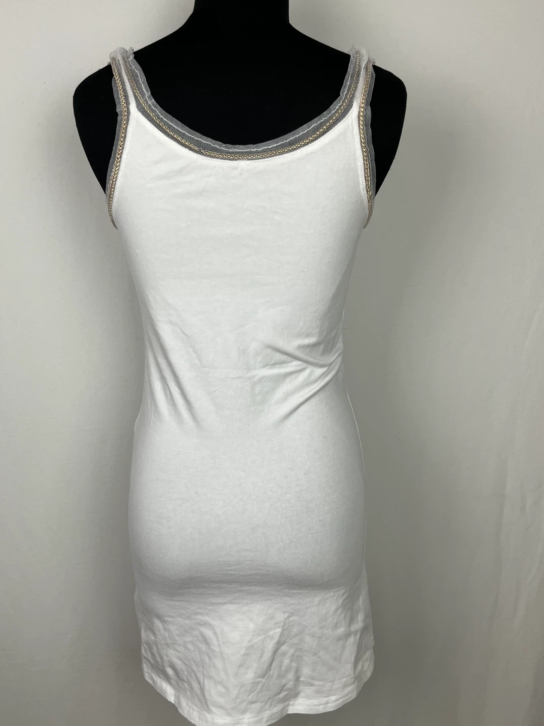 White Tank Dress with Skull Design - Size M - photo 4