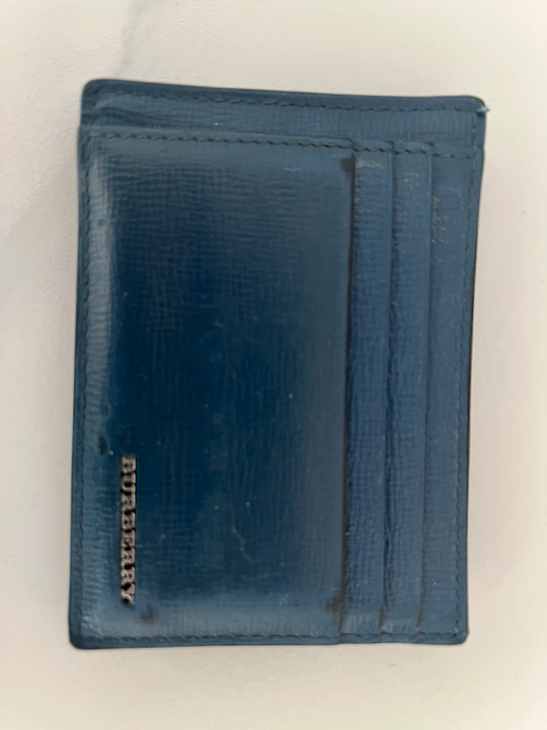 Burberry Blue Leather Cardholder