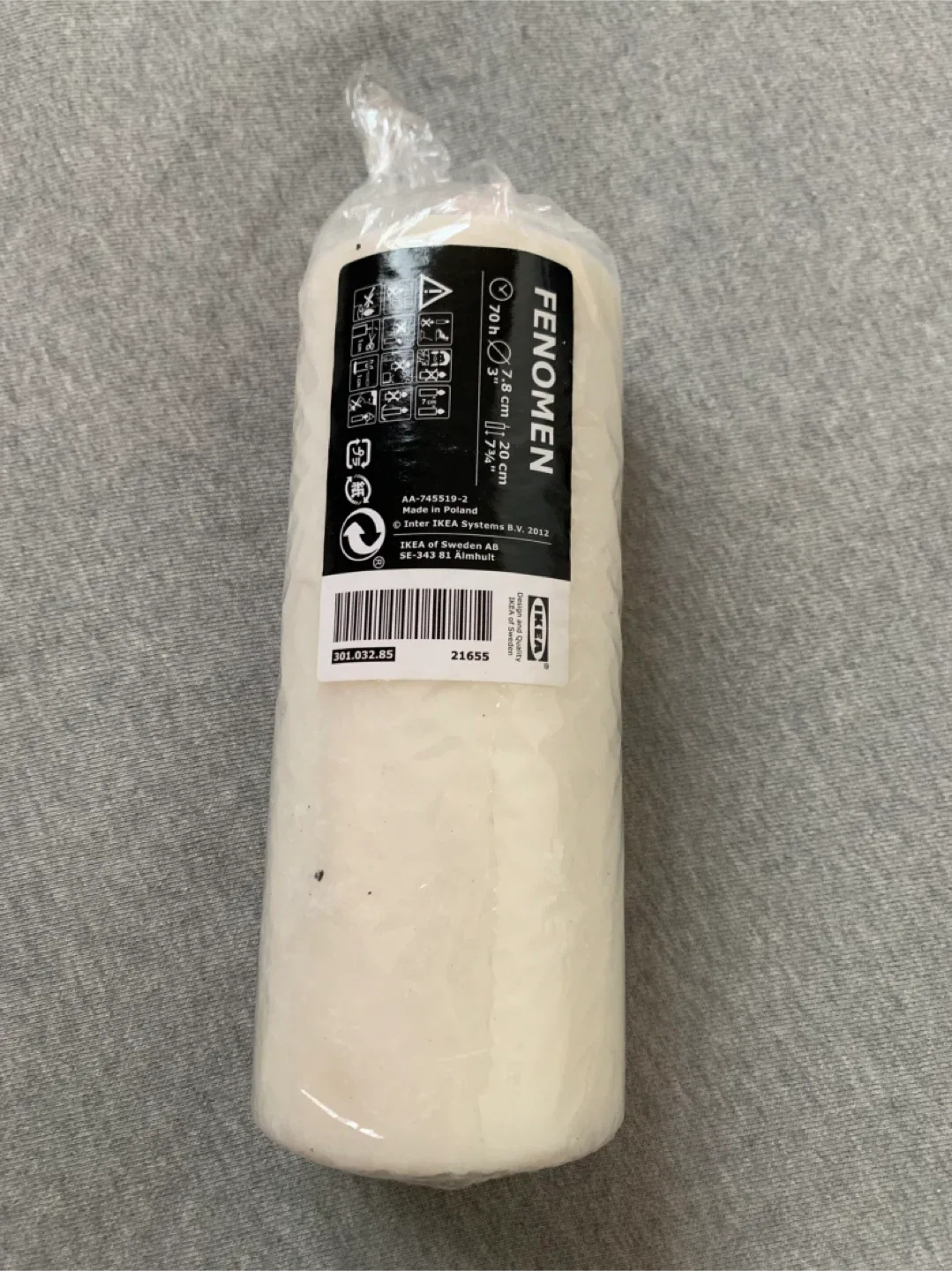 *Cracked* IKEA FENOMEN Unscented Block Candle 🥕 thumbnail