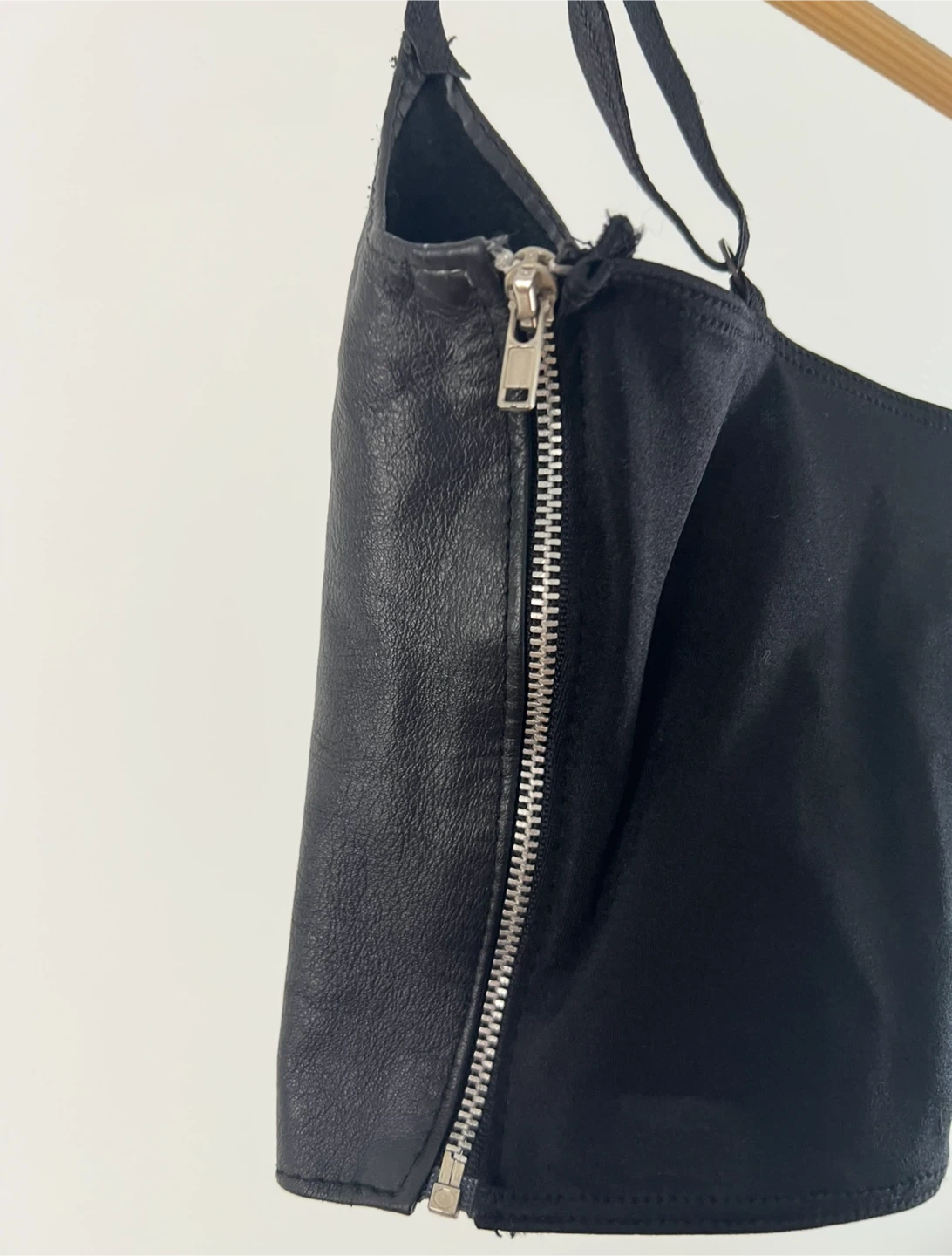 Allure Leather Black Bustier - Size S - photo 3