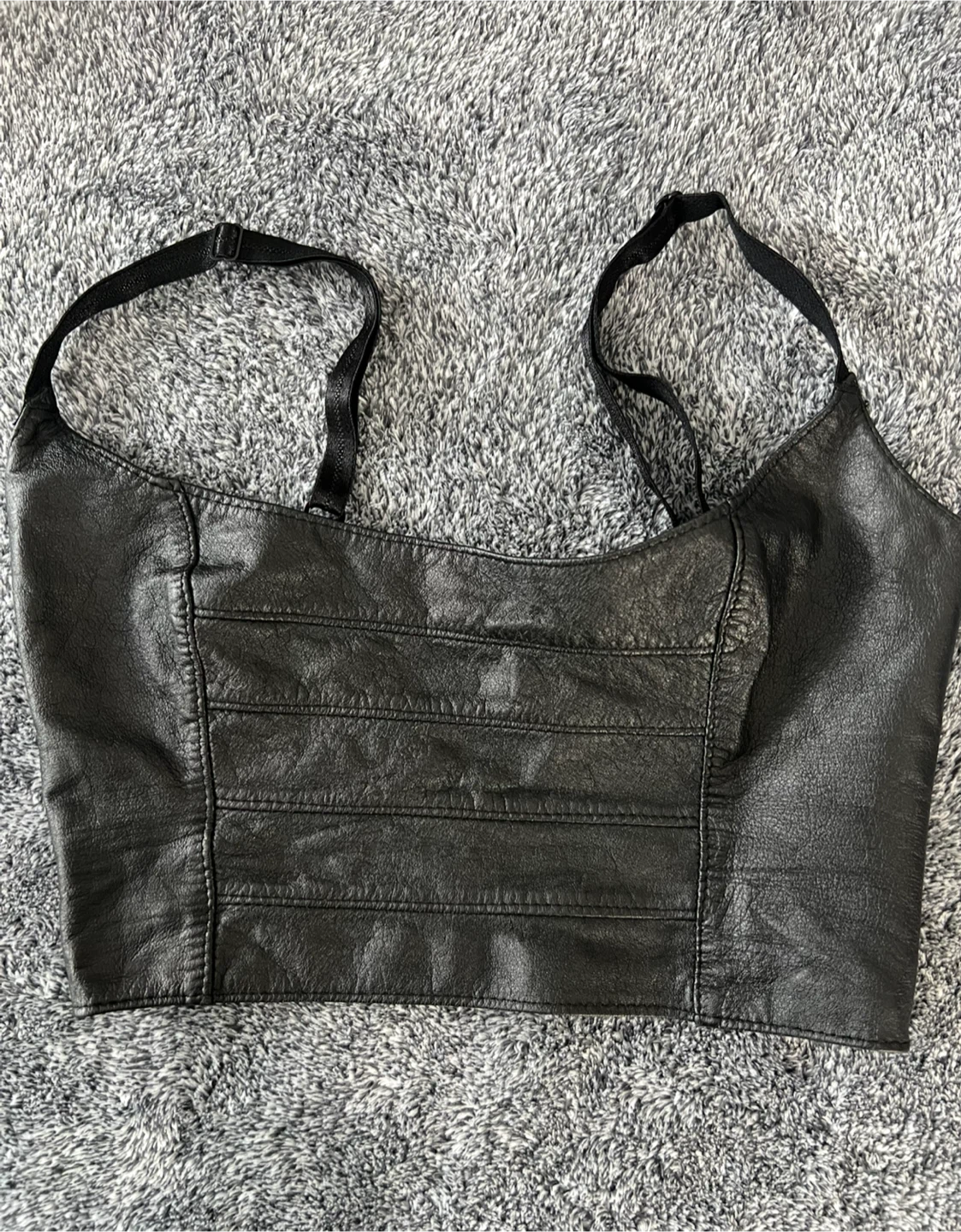 Allure Leather Black Bustier - Size S - photo 4