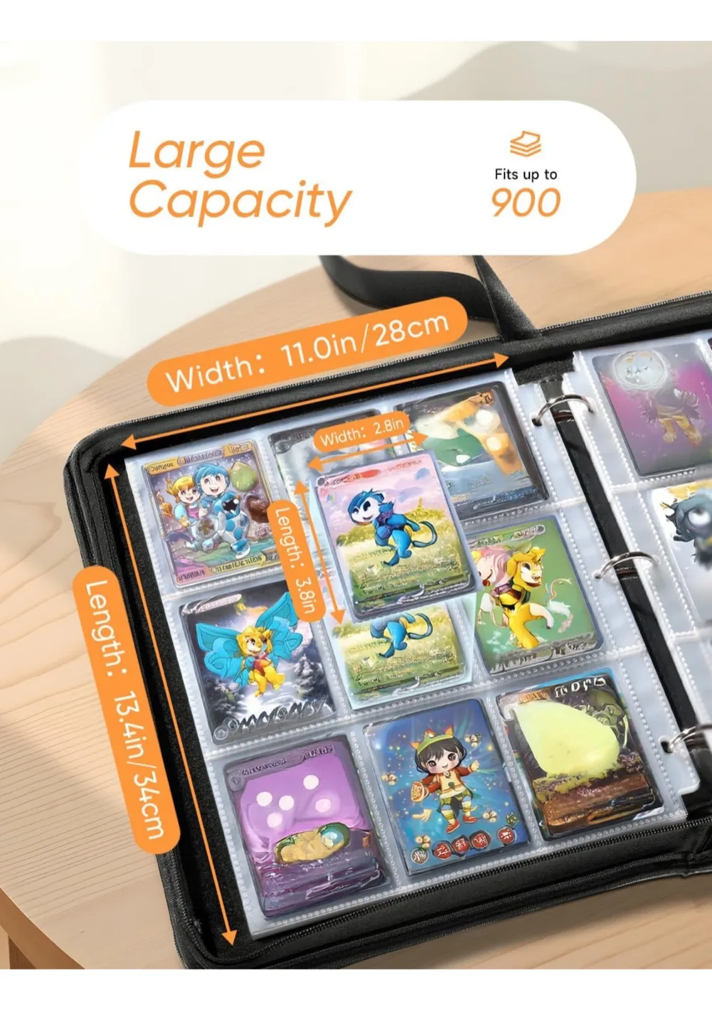 MAGIC JOHN 900 Pockets Trading Card Binder, Large Capacity image indicator(2)