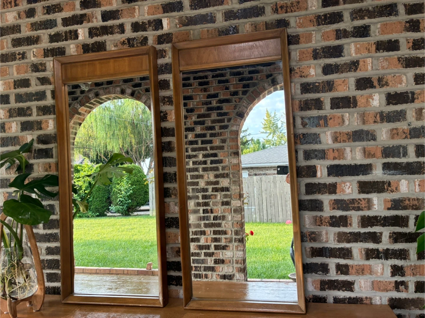 Mid century pair of mirrors - photo 3