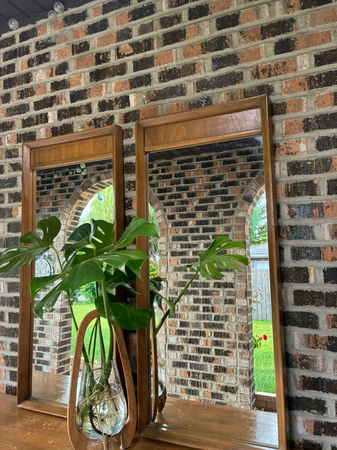 Mid century pair of mirrors thumbnail