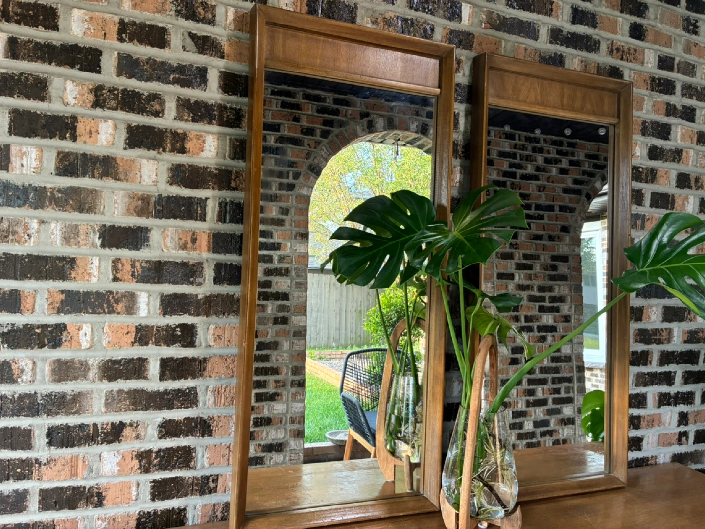 Mid century pair of mirrors - photo 2