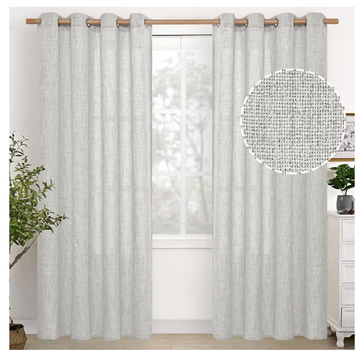 Brand new Natural Linen Curtain W52x84L ,,2pnl/$25-4pnl/$50 thumbnail