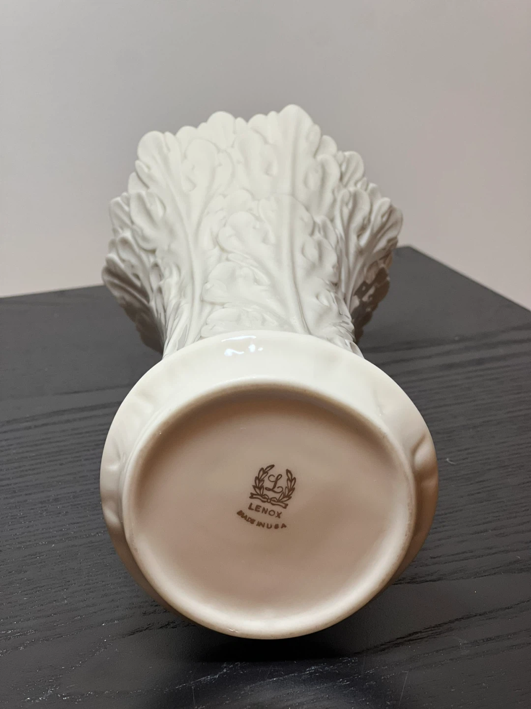 Lenox Woodland Collection 8 1/2” Vase Oak Leaf Pattern - photo 4