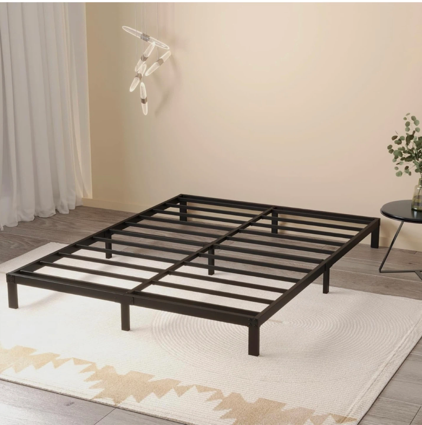 King Bed Frame, 9” Heavy Duty Low Profile Metal Platform