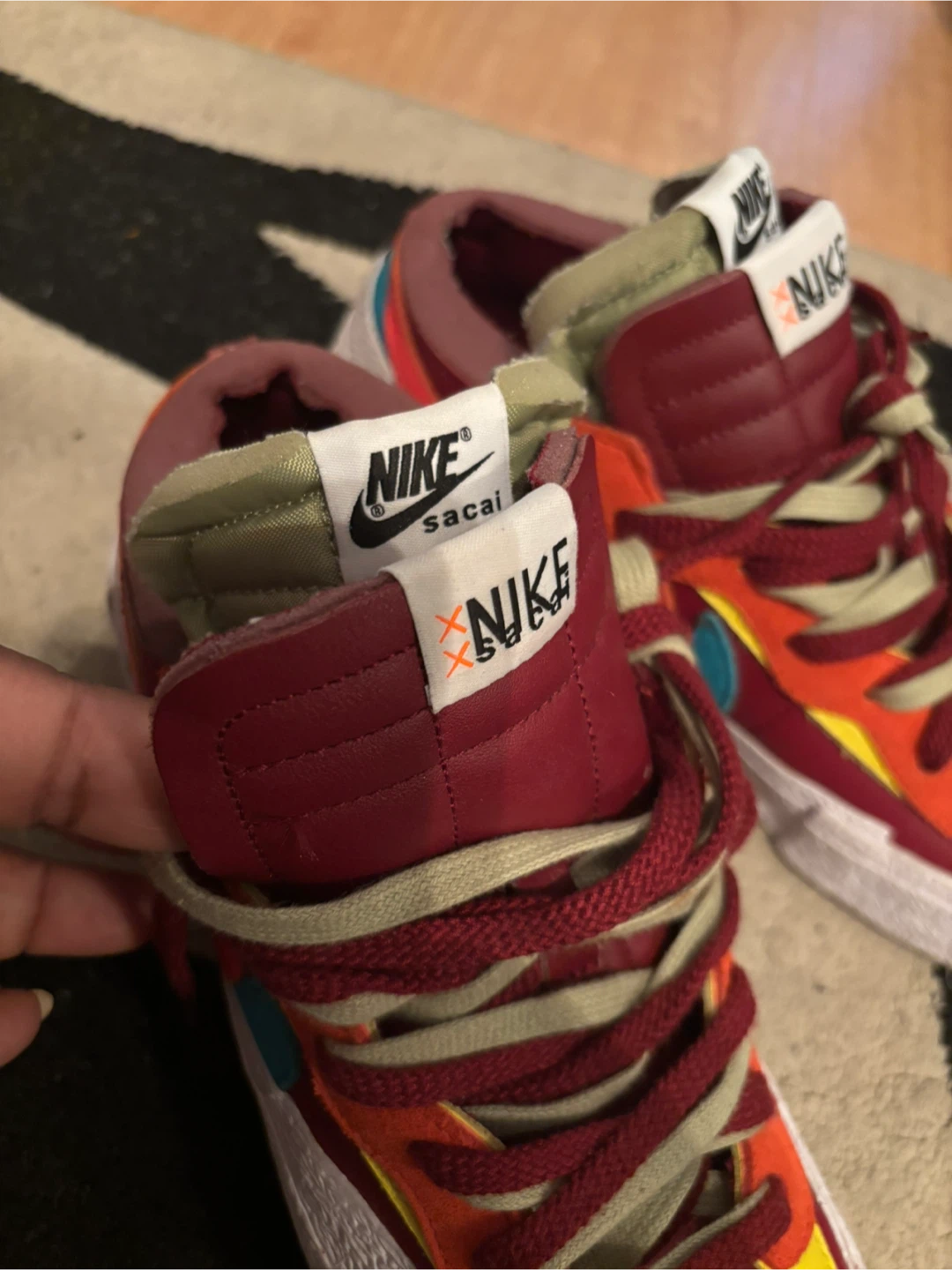 KAWS x sacai x Nike Blazer Low 'Team Red' US M10 - photo 3