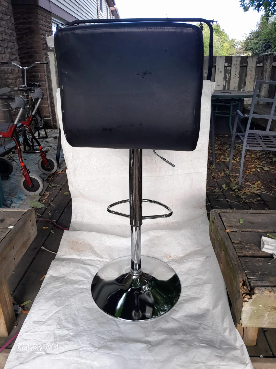 Adjustable Height Bar Stool - Black - photo 2