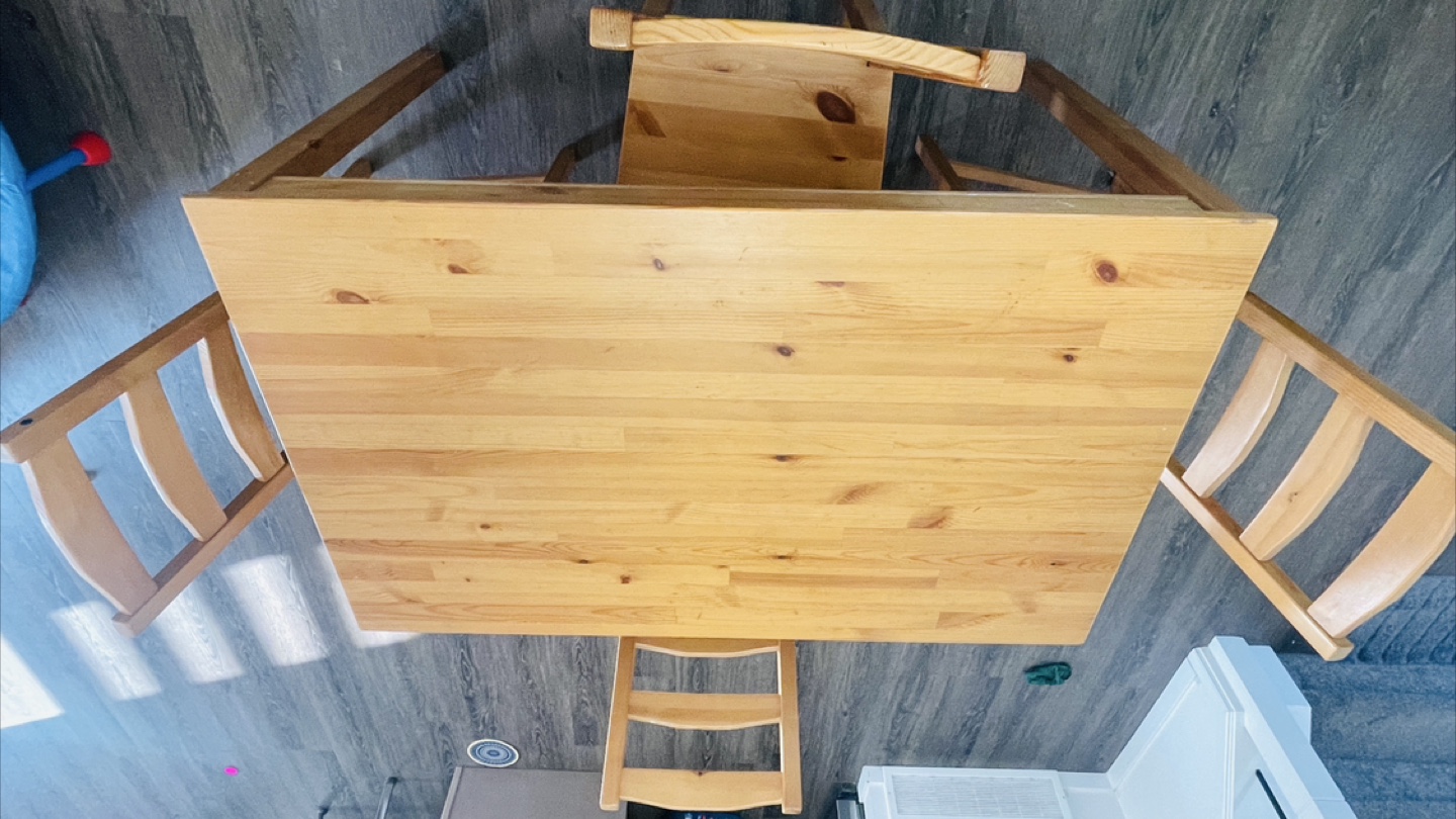 Wooden Dining Table with 4 Chairs - photo 4