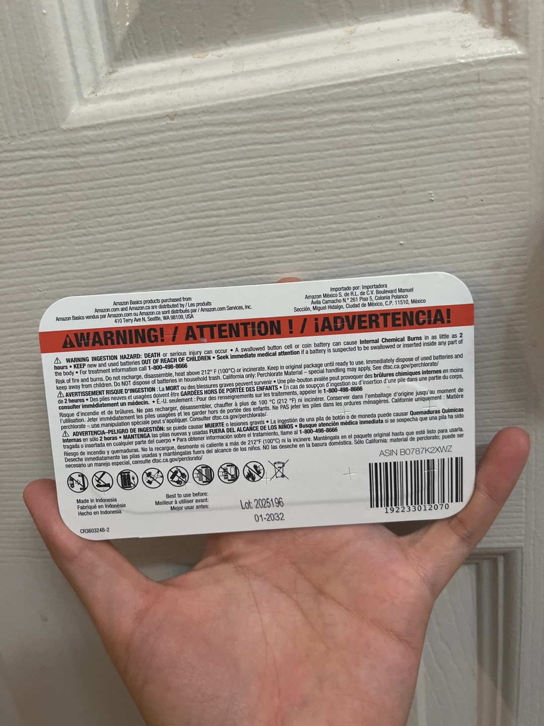 Amazon Basics CR2032 Lithium Battery 3V - photo 2
