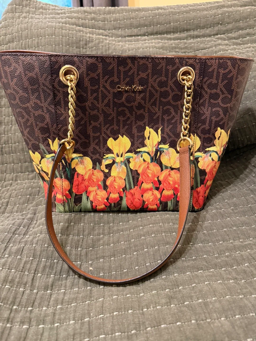 Calvin Klein Floral Tote Bag thumbnail