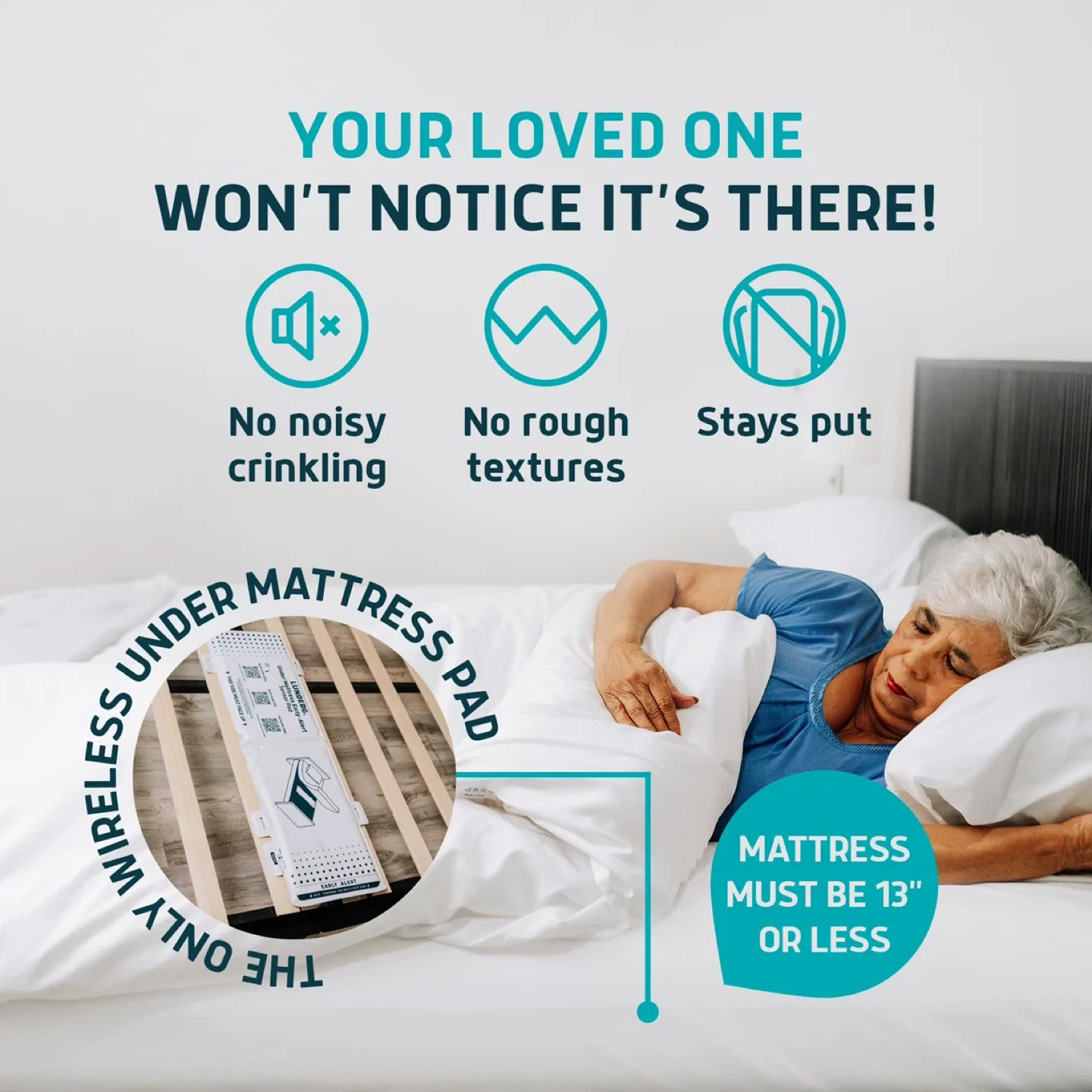 Lunderg Undermattress Bed Alarm for Elderly Adults image indicator(3)