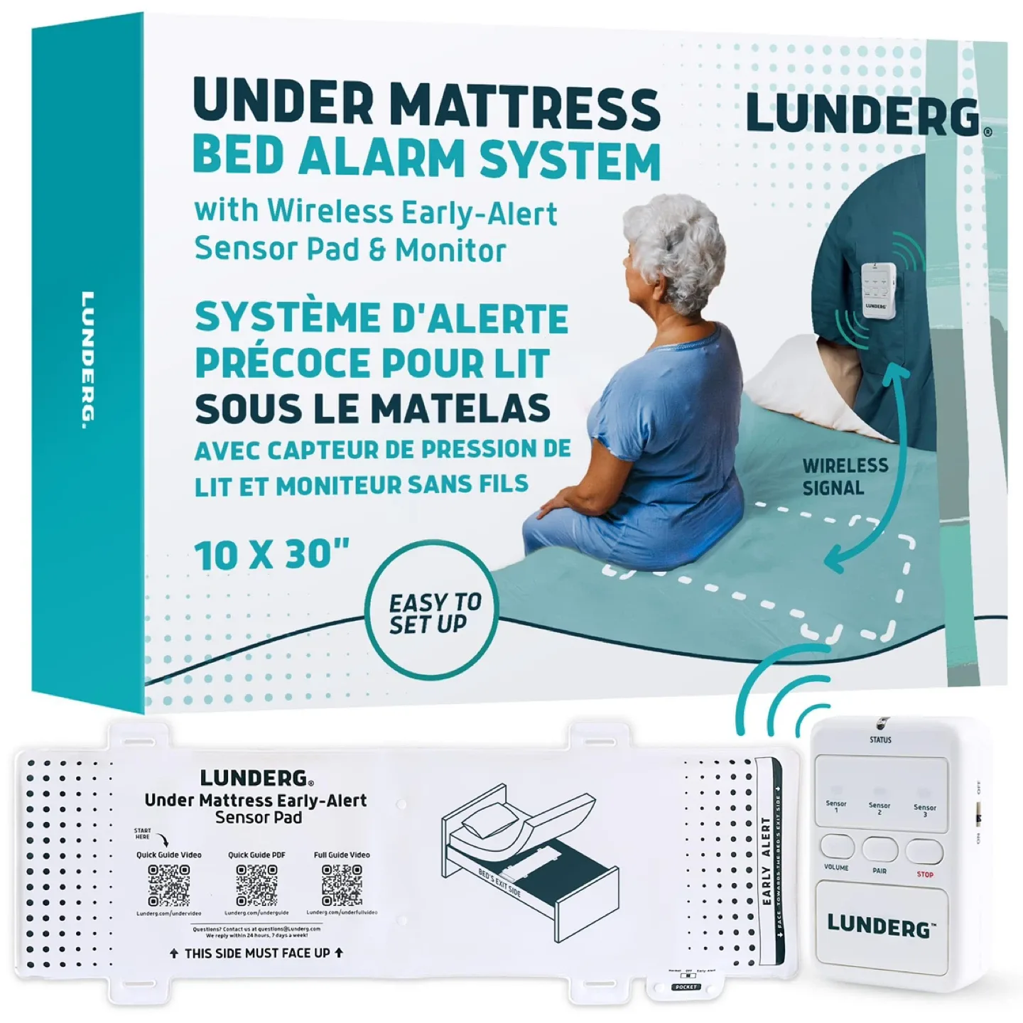 Lunderg Undermattress Bed Alarm for Elderly Adults thumbnail