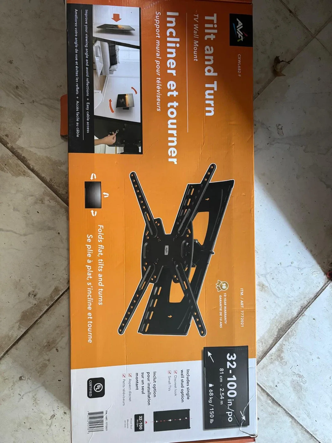 AVA Tilt and Turn TV Wall Mount for 32-100" TVs thumbnail
