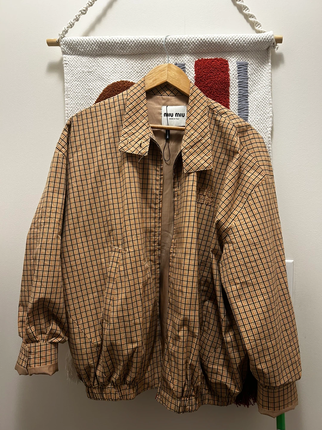 Miu Miu Checked Canvas Blouson Jacket - photo 4