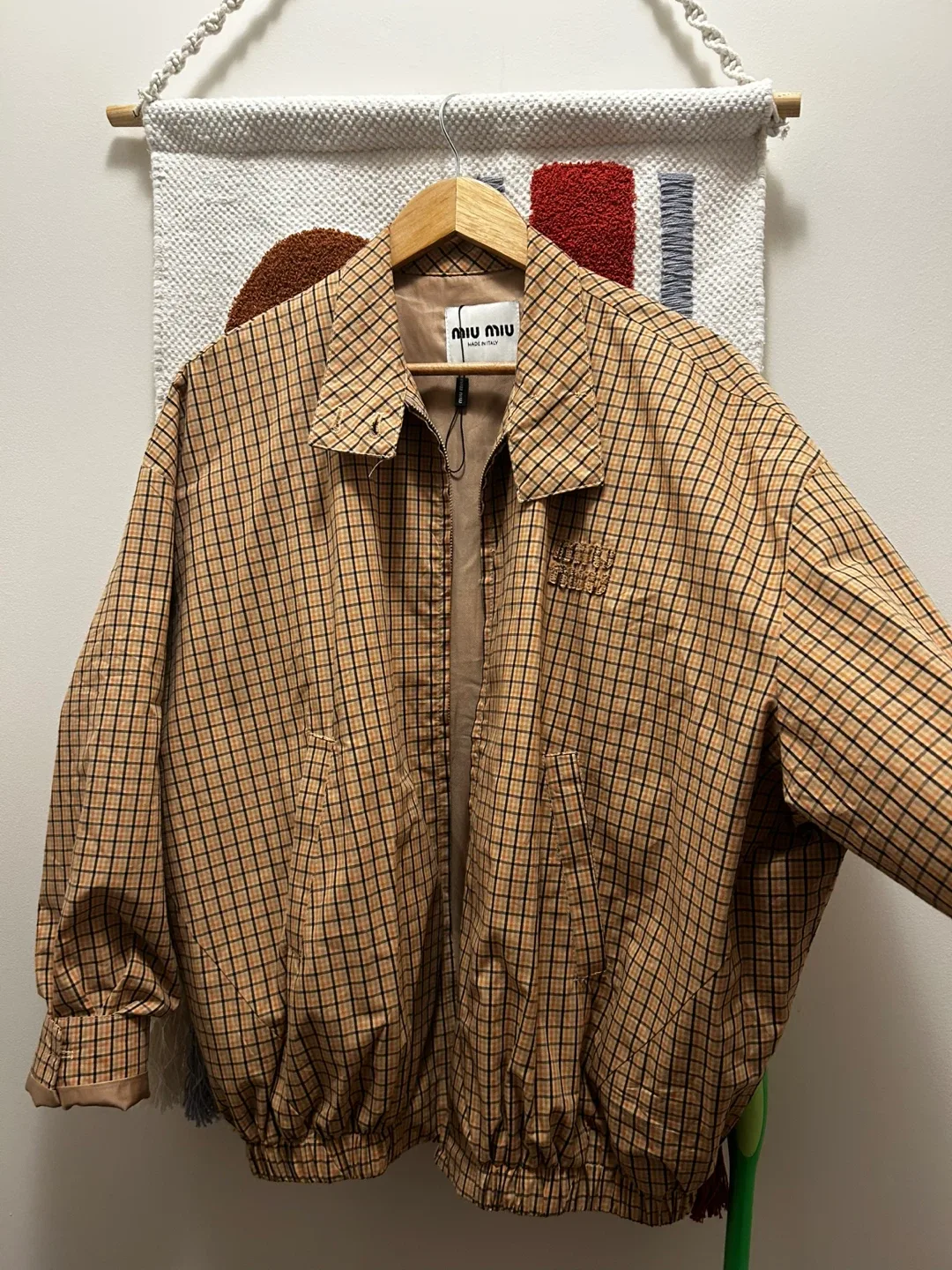 Miu Miu Checked Canvas Blouson Jacket image indicator(6)