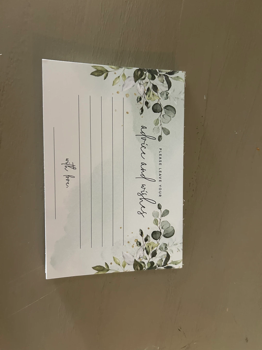Advice and Wishes Card🥕