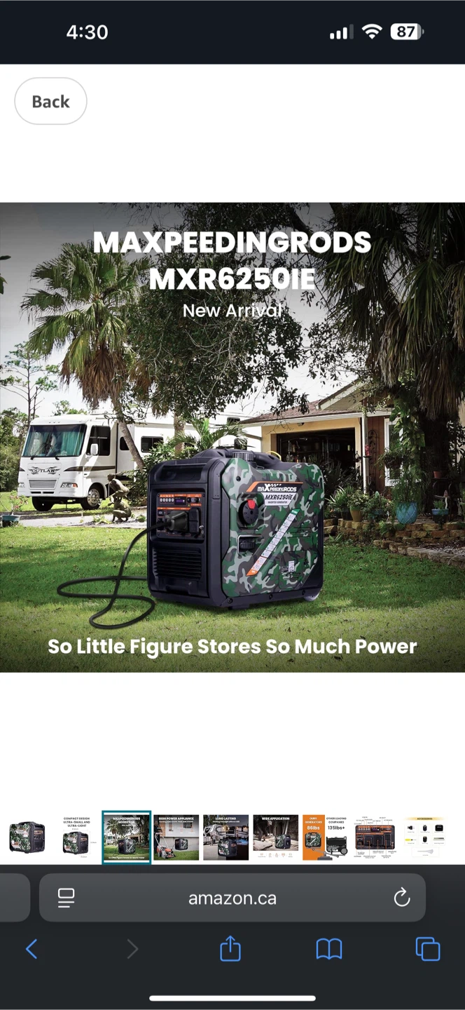 Brand New 5500w Inverter Generator gas powered electric start - photo 3