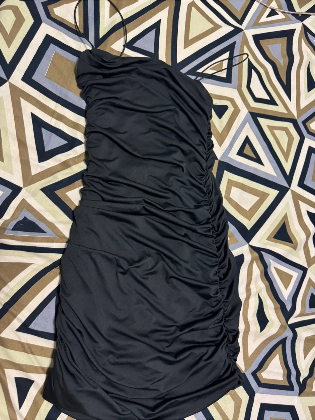 Black Ruched Dress